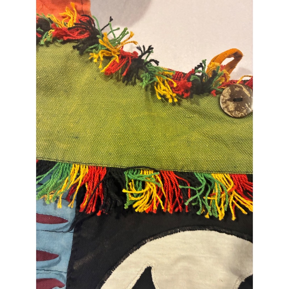 Jack Skellington Nightmare Before Christmas Patchwork Hobo Bag Fringe Crossbody - Picture 2 of 7